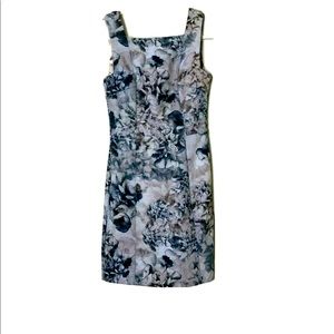 H&M 6 Mini Dress Floral Purple Sleeveless Zipper Back Wide Strap Womens